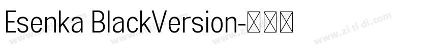 Esenka BlackVersion字体转换